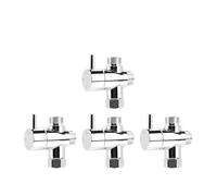 Inverseur De Douche Robinet de salle bains avec interrupteur à 3 voies, adaptateur Valve 1/2, connecteur dérivation douche, séparateur buse pulvérisation mélangeur d'eau 5 pièces(4PCS)