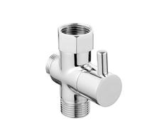 Inverseur De Douche Vanne de dérivation à 3 voies G1/2 pouces, convertisseur adaptateur en T for douche, connecteur robinet d'eau laiton, séparateur salle bains