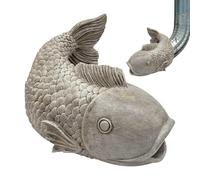 Inverseur de gouttière - Extension de gouttière en forme de poisson - Sculpture en résine - Design dynamique - Extension de débit d'eau pour pelouse, terrasse, jardin, arrosage résidentiel en