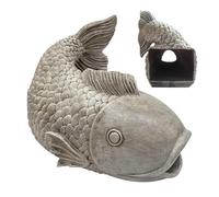 Inverseur de gouttière réaliste en forme de poisson | Bloc de résine dynamique pour cour, jardin, arrosage résidentiel, amélioration de la pelouse extérieure