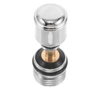Inverseur de Robinet en Cuivre Argenté, Tige 45 MM | Core Valve Renforcé, Système de Levage Mécanique, pour Réparation DIY et Plomberie de Salle de Bain