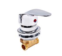 Inverseur de Sortie À 1 Voie Robinet Douche Filetage Vis En Laiton Froid Et Chaud Pour Cabine Taille Trou 50-55, Cartouche Céramique, Double Commande À Poignée Unique