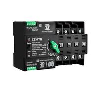 inverseur de source monophasé ATS Commutateur de transfert automatique/manuel 4P 100A AC380V alimentation sans interruption module de commutation à bascule monté sur rail DIN