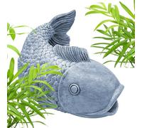 Inverseur d'eau de gouttière en forme de poisson - 21 x 14 x 15 cm en résine - Outils de redirection décoratifs pour drainage extérieur pour toit, jardin, terrasse, pelouse | Débit durable résistant