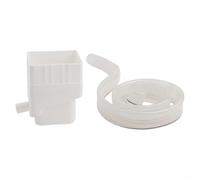 Inverseur d'eau de pluie en ABS pour tuyaux de descente rectangulaires de 5,1 x 7,6 cm avec tuyau de 101,6 cm permettant de dévier la pluie filtrée vers l'aménagement paysager ou les réservoirs de