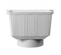 Inverseur d'eau de pluie pour gouttière standard - Adaptateur en PVC pour une gestion efficace de l'eau en extérieur - Blanc - Compatible avec les becs de descente de 5,1 x 7,6 cm ou 7,6 x 10,2 cm