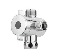 Inverseur Douche Connecteur en T à 3 voies, pommeau de douche, vanne de dérivation, distributeur d'eau de sortie sanitaire