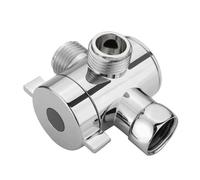 Inverseur Douche Vanne de dérivation ABS G1/2, séparateur d'eau 3 voies, adaptateur en T for douche, commutateur de robinet réglable(2 Way Diverter-B)
