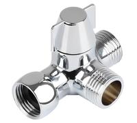 Inverseur Robinet, Inverseur Douche, Valve 3 Voies En Laiton, Inverseur Pour Bras De Douche, G1/2" 3 Voies Soupape, Vanne D'Adaptateur En T G1 / 2", Pour Douche, Douchette Et Bras De Douche Inverseur