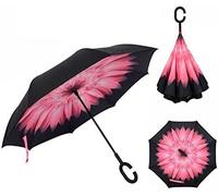 Inverted Umbrella with Hands Free C-Shaped Handle Double Layer Windproof Anti-UV Sun Umbrella Ideal for Travel and Car.[V709]