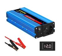 Inverter Convertisseur 4000W/5000W Onduleur Onde Sinusoïdale pour Convertisseur Haute Puissance Adaptateur Conversion Tension Prise UE(12V2200W220VEU)
