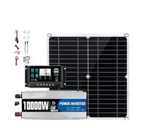 Inverter Convertisseur Kit Complet D'énergie Solaire Onduleur 10000W 12V À 220V Contrôleur 100a Système Panneaux 300W pour Maison/RV/Camping Générateur(110V Solar kit)