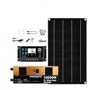 Inverter Convertisseur Kit Complet Système Solaire 10000W Dual12V/24V 110V/220V Contrôleur 100a Panneau 800W Onduleur Hors Réseau Maison/Camping Sauvegarde(110V Solar kit)