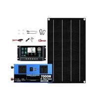 Inverter Convertisseur Kit D'énergie Solaire 800W Panneau Onduleur 7000W 12V/24V-110V/220V 100A Contrôleur Maison/Camping/RV Système Sauvegarde Énergie Réseau(220V Solar kit)