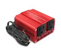 Inverter Convertisseur Onduleur Puissance Voiture 300W 12V DC 110V 220V AC Adaptateur USB Convertisseur Automatique pour Chargeur Sinusoïdale Modifiée Prise UE US(12V-110V-60hz-Red,220-240V)