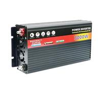 Inverter Convertisseur Onduleur Voiture 12V/24V DC AC 220V Convertisseur Tension Puissance 2000W/3000W avec Chargeur USB Automobile Maison(12v to 220v 3000W(a))