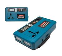 Inverter de Batterie DC-AC - Adaptateur générateur 18V/21V pour Voyages et Quotidien | ABS Robuste avec Ports USB Haute Tension, léger et Flexible, Sortie 180V-220V pour Voitures, camions, Camping