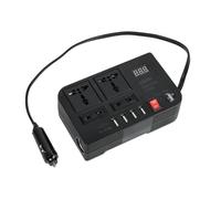 Inverter Onduleur 300 W avec Interrupteur Marche/arrêt 4 Prises Secteur Ports USB Protection Contre Surcharges Convertisseur DC 12 V vers AC 220 Convertisseur Tension