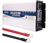 Inverter Onduleur à Pur Sinus 12V/24V/48V/60V à 110V/220V Convertisseur De Tension 6000W 8000W Convertisseur De Tension Onduleur De Voiture Transformateur pour RV Camion Voiture (12Vto220V,8000W)