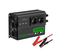 Inverter Onduleur Sinusoïdal Pur, Convertisseur Haute Puissance, DC 12 V vers AC 220 V 50 Hz, Adaptateur De Conversion De Tension, Prise UE Convertisseur Tension(24V4000W220VEU-black)