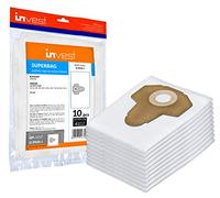 Invest 10 Sacs Aspirateur Compatibles Parkside PNTS 1500 A1 B2 B3 23E 30/4 30/6 30/7 30/8 30/9 35/5 - Sacs Filtre Remplacement pour Aspirateur Eau et Poussière