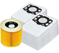 Invest 20 Sacs à poussière + filtres pour Kärcher KFI 357 KFI357 KA 40 2.863-314.0 WD2 Plus WD3 WD3s remplacement