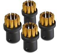 Invest 4 brosses rondes avec poils en laiton pour nettoyeur vapeur Kärcher SC1 EasyFix SC2 CTK10 SC3 SC4 SC5 SC7, 2.863- 061.0