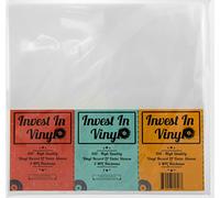 Invest In Vinyl 100 Clear Plastic Protective LP Outer Sleeves 3 Mil. Vinyl Record Sleeves Album Covers 12.75" x 12.5" Provide Your LP Collection with The Proper Protection