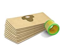 Invest - Lot de 10 sacs filtrants de rechange, compatibles avec Parkside PNTS 1400 A1 PNTS 1500 A1 91092030 Parkside 1400, 1500 A1, B1, B2, B3, C1, C3, D1, E2, C4 - Marron