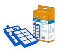 Invest Lot de 2 filtres EPA FC8031 / FC8038 - Filtre à air - Filtre actif pour aspirateur Philips - Lavable - Remplacement