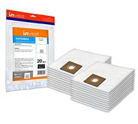 Invest - Lot de 20 sacs d'aspirateur de rechange, sacs filtrants compatibles avec ROWENTA : ZR003901, ZR 0041, RO 5253OA, RO 524321, RO 5227, RO 1855, Compacteo RO 1700-1799 - Blanc
