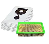 Invest Lot de 5 Sacs Aspirateur + Filtre HEPA Compatibles Kärcher NT 30/1 30L & 2.889-154.0 - Sacs Microfibre Remplacement Haute Qualité pour Aspirateur Professionnel