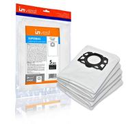Invest - Lot de 5 sacs filtrants de rechange compatibles avec Kärcher 2.863-006.0, WD 4.00, WD 5.999, MV 4, MV 4 PREMIUM, MV 5, MV 5 PREMIUM, MV 6, MV 6 PREMIUM, WD 4, WD 4 Car - Blanc