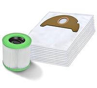 Invest - Sacs d'aspirateur compatibles avec Kärcher : A 2003, A 2004, A 2014 CarVac, A 2024 pt, A 2054 Me, A 2064 pt, A 2074 pt, WD 2, MV 2, A 2054, A 2000, A 2 - Sacs de rechange, blancs, 10 Pièce