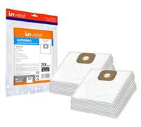 Invest - Sacs d'aspirateur pour Kärcher : T 7/1 Classic, T 8/1 L, T 11/1, T11/1 Classic Adv Re!Plast, ProT 200 - Alternative au 6.904-084.0, 5 pièces, blancs, sacs non tissés avec poignée en carton