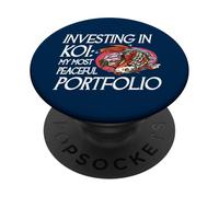 Investir dans Koi Mon Portefeuille Le Plus paisible Investisseur drôle PopSockets PopGrip Adhésif
