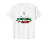 Investir est un graphique de bâton de bougie dure | Marché boursier drôle T-Shirt