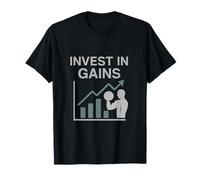 Investissez dans Gains Fitness Finance Chart Workout Design T-Shirt