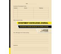 Investment Knowledge Journal: For Investors to Record and Reflect on Learning Activities | Large
