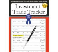 Investment Trade Tracker: Easy to Read Print | 8.5 x 11 inches | Financial Journal for Stocks, Bonds, Mutual Funds, CDs, Calls and Puts, ETFs, Futures, and more | Red/Black