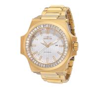 INVICTA Akula 49136 Montre Homme - Entanche - Analogique - Mouvement à Quartz - Acier Inoxydable avec Cadran Argent - 58mm