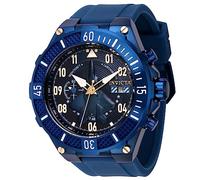 INVICTA Aviator 39893 Montre Homme - Entanche - Analogique - Mouvement à Quartz - Acier Inoxydable avec Cadran Bleu - 50mm