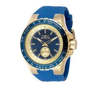 INVICTA Aviator 49307 Montre Homme - Entanche - Analogique - Mouvement à Quartz - Acier Inoxydable avec Cadran Bleu - 50mm