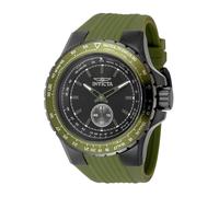 INVICTA Aviator 49311 Montre Homme - Entanche - Analogique - Mouvement à Quartz - Acier Inoxydable avec Cadran Noir - 50mm