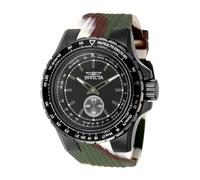 INVICTA Aviator 49320 Montre Homme - Entanche - Analogique - Mouvement à Quartz - Acier Inoxydable avec Cadran Noir - 50mm
