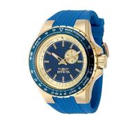 INVICTA Aviator 49727 Montre Homme - Entanche - Analogique - Mouvement à Quartz - Acier Inoxydable avec Cadran Bleu - 50mm