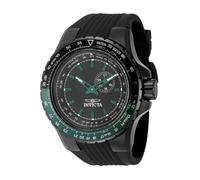 INVICTA Aviator 49730 Montre Homme - Entanche - Analogique - Mouvement à Quartz - Acier Inoxydable avec Cadran Noir - 50mm