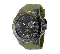 INVICTA Aviator 49733 Montre Homme - Entanche - Analogique - Mouvement à Quartz - Acier Inoxydable avec Cadran Noir - 50mm