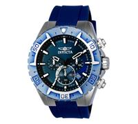 Invicta Homme 'Aviator' à Quartz en Acier Inoxydable et en Silicone Montre décontracté, Couleur : Bleu (modèle : 22522)