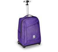 Invicta Benin Solid Valise scolaire 2 en 1 avec bretelles pour sac à dos, poche porte-bouteille et porte-ordinateur portable, école et voyage, violet